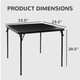 Folding Table, Black