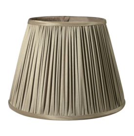 Slant Pencil Pleat Softback Lampshade With Washer Fitter, Ash