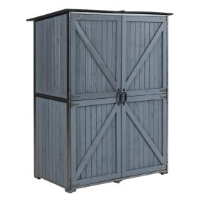 The Storage Shed Is Made Of A Sturdy Metal Frame And Durable Fir Wood, Which Is Sturdy And Durable. The Entire Frame Is Weather-resistant, Making It A