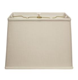 Slant Retro Rectangle Softback Lampshade With Washer Fitter, Vanilla