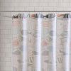 72-in. 100-Percent Cotton Shower Curtain with Teal Black Coral White Fish Print