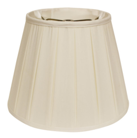 Slant English Box Pleat Softback Lampshade With Washer Fitter, Egg