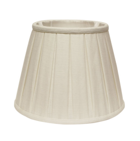 Slant Linen Box Pleat Softback Lampshade With Washer Fitter, White
