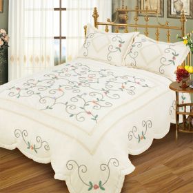 Blancho Bedding - [Chained Love] Hand-Appliqued Quilt Set (Full/Queen Size)
