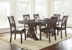 Adrian - 7 Piece Dining Set - Dark Brown