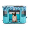 VEVOR Foldable Pet Playpen, 32'' x 24'' x 22'' Portable Dog Playpen, Crate Kennel for Puppy, Dog, Cat, Waterproof 600D Oxford Cloth, Removable Zipper