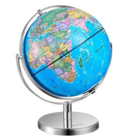 VEVOR Illuminated World Globe with Stand, 13 in/330.2 mm, Educational Earth Globe with Stable Heavy Metal Base HD Printed Map and LED Night Lighting