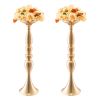 VEVOR 24PCS 50cm/19.7' Wedding Flower Vase Metal Gold Floral Stand for Table