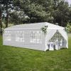 1 Set of 10'x30' Party Tent Canopy for Outdoor Weddings, Heavy-Duty Waterproof Event Shelter with Removable Sidewalls, Ideal for Parties, Booths