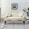 54"Width Modern Velvet Upholstered Loveseat Sofa Accent Bedside Entryway Bench Small Sofa 2 Seater Couch Settee for Living Room Bedroom Nail Head Trim