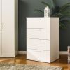 Oliver Farmhouse Four-Drawer Jumbo Chest in White