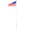 16FT Telescopic Flag Pole Kit, Sectional Flag Pole Kit, Extra Thick Heavy Duty Aluminum Flagpole