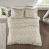 3 piece Tufted Cotton bedspread set Taupe Full/Queen