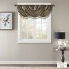 Faux Silk Waterfall Embellished Valance Bronze 38x46"