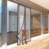 Magnetic Mesh Curtain Hands-free Fly Mesh Door Curtain 39x82' Self-adhesive Door Screen Anti Mosquito Bugs