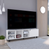 Conquest Tv Stand for TVÂ´s, Four Open Shelves, Five Legs