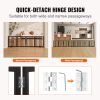 VEVOR Free Standing Dog Gate, 24" H x 80.3" W Freestanding Pet Gate, 4 Panels Foldable Dog Gate for Wide and Narrow Passageways