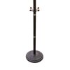 73" Tall Chrome and Wood Coat Rack, Espresso finish