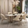 Upholstered Dining Chairs Set of 2,  Kitchen & Dining Room Side Chairs with Back