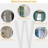 Tension Curtain Rod Spring Load Adjustable Curtain Pole Heavy-Duty Steel 4 Sizes for Bathroom Wardrobe Kitchen Balcony 50cm