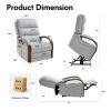 Power Lift Recliner Chair for Elderly, Recliner chair with Massage & Heat, Electric Leather Lift Recliner Chair for Living Room with Side Pocket, Gray