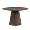 (1 Table with 4 Chairs)Wooden Dining Table Set, Modern Round MDF Kitchen Table and Boucle Upholstered Dining Chairs for Dining Room, Kitchen