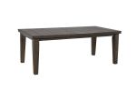 Contemporary 6pc Dining Set 18" Extendable Leaf Table Linen Look Fabric Upholstered Chair Bench Seats Gray Finish Wooden Solid Wood Dining Room Furnit