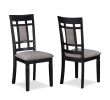 6-Pc Dinette Light Gray Finish Rectangular Table Upholstered Chairs Bench Dining Room Wooden Dining Set Furniture Transitional Contemporary Style