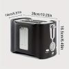 2 Slice Toaster, Quick & Even Results Every Time, Wide Slots Fit Any Size Bread Drop-Down Crumb Tray for Easy Clean Up, Stainless Steel
