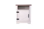 Farmhouse Nightstand , Beside Table with Barn Door, Modern End Side Table with Storage for Bedroom, Office