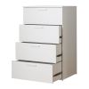 Oliver Farmhouse Four-Drawer Jumbo Chest in White