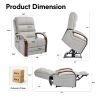 Recliner Chair for Adults, Massage Fabric Small Recliner Home Theater Seating with Lumbar Support
