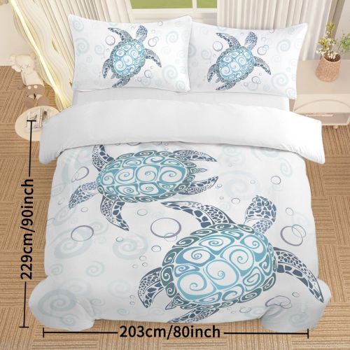 Turtle Bed Sets Ocean 3 Piece Turtle Themed Comforter Cover With 2 Pillowcases Turtle Bed Sets Ocean 3 Piece Turtle Themed Comforter Cover With 2 Pillowcases
