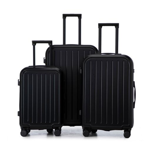 20  24  28   3 Pcsset In ABS 360 Spinner Wheel Luggage, Carry On Suitcase, With Cup Holder  USB Port