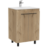 Dustin Free Standing Sink Cabinet, Four Legs, Double Door Cabinet, Two Shelves