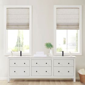 Linen Blend Light Filtering Cordless Roman Shade (Color: as Pic)