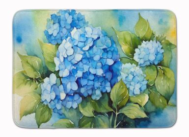 Hydrangeas in Watercolor Memory Foam Kitchen Mat Machine Washable Anti-Fatigue Mat Cushion Comfort Bath Mat or Kitchen Rug (Default: Default)