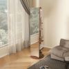 Full-length mirror solid wood + rubber wood + glass, 65.7*17.7in(mirror width:13.7in) Large mirror for viewing the whole body