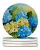 Hydrangeas in Watercolor Large Sandstone Coasters Pack of 4 Absorbent Round Coasters Decor Gifts for Men or Women, 4 in, Multicolor