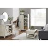 Modern Farmhouse Rectangular Lift Coffee Table with Rustic Gray and White Finish
