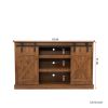Farmhouse Sliding Barn Door TV Stand for TV up to 65 Inch Flat Screen Media Console Table Storage Cabinet Wood Entertainment Center Sturdy Ranch Rusti