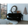Paris Six Drawer Double Dresser, Four Legs, Superior Top