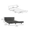 Ethereal Twin Bed Base, Headboard